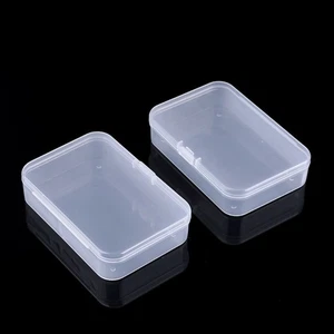 2 Pcs Plastic Transparent Storage for Case Home Sewing Supplies Organization Box - Picture 1 of 7