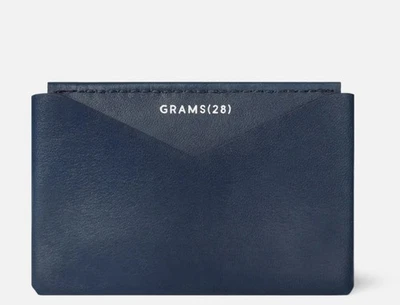 GRAMS28 108 CARDHOLDER BLUE MINIMALIST WALLET NEW IN PACKAGE FREE FAST SHIPPING - Image 1 of 4
