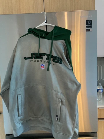 NEW York Jets Reebok long sleeve green gray hoodie  sweatshirt adult XL NEW Cover