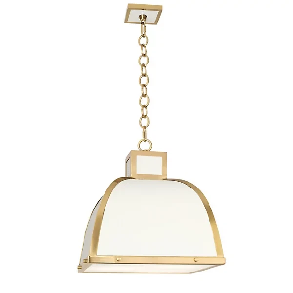 Ranger Pendant -Robert Abbey-Brass/Glossy White Ranger 3-Light Pendant 17.5 Inch - Image 1 of 1