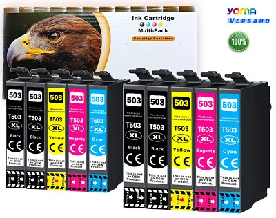 YOMA 10x Patronen kompatibel für Epson 503XL XP-5200 XP-5205 WF-2960DWF WF-2965DWF