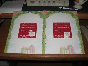 LETTERHEAD COMPUTER PRINTER PAPER TWO PACKS 50 SHEETS CHRISTMAS HOLIDAY NEW - Picture 1 of 4