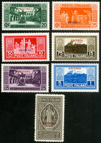 Eritrea Stamps # 109-15 MLH VF Scott Value $69.50 Cover