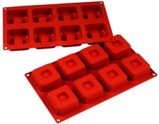 MisterChef® Square Silicone Baking Mould Cake Ice cream Cheesecake Tin Pan Trays