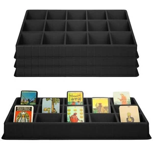 4 Pack Card Sorting Tray Black Sports Card Sorting and Dealer Tray Display Playi - Picture 1 of 6