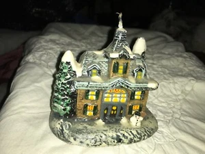 Small Christmas Candle House 4"  - Picture 1 of 2