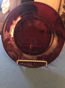 Vintage Royal Ruby Red Anchor Hocking Depression Glass Plate 7 1/2” - Picture 1 of 10