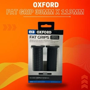 OXFORD FAT BIKE HANDLEBAR GRIPS 33MM X119MM SCOOTER MOTORBIKE MOTORCYCLE GRIPS - Picture 1 of 4