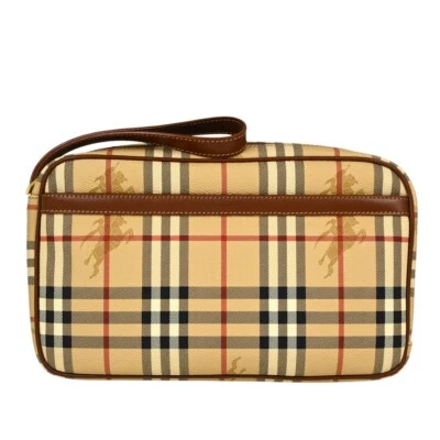 Bolso Clutch Burberry Marrón Beige House Check T-04-01 153146 Foto 1 de 4