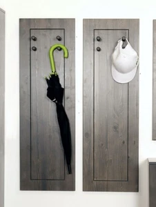 massive Wandgarderobe Garderobe Wandpaneel 2 Stück - Bild 1 von 2