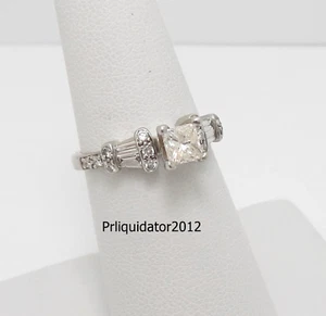3/4CT Natural Diamond Engagement Wedding Bridal Ring 14K White Gold Band - Picture 1 of 13