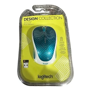 Logitech Design Collection 3 Buttons X1 Wheel USB RF Wireless Optical Mouse Teal - Picture 1 of 2