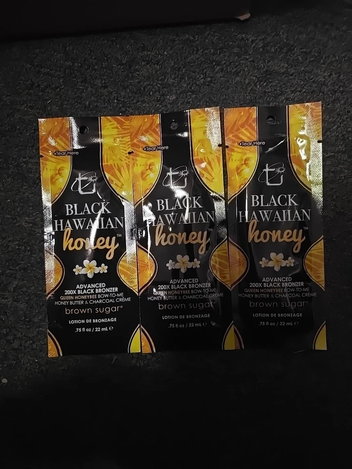 3x Brown Sugar Black Hawaiian Honey 200x Black Bronzer Tanning Lotion .75oz NEW - Image 1 of 1