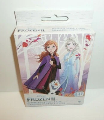 Frozen 2 Movie Jumbo Deck Playing Cards Disney Elsa Anna Olaf 2019 Large Cards - Image 1 of 2