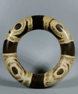 Tibetan Nepalese Himalayan Ancient Old Dzi 8 Eye Talisman Beads Amulet - Picture 1 of 8