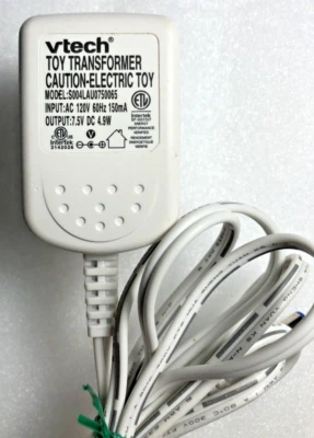 Vtech Toy Transformer Charger AC 120V Adapter Power Supply S004LU07500401 7.5V - Image 1 of 3