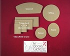 Tan Sew-on VELCRO® Brand Fasteners for Patches on Scouts BSA Shirts