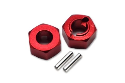 TEAM LOSI MINI-T 2.0 GPM  RED ALUMINUM REAR WHEEL HEX ADAPTERS 5MM LM010R-R - Image 1 of 3