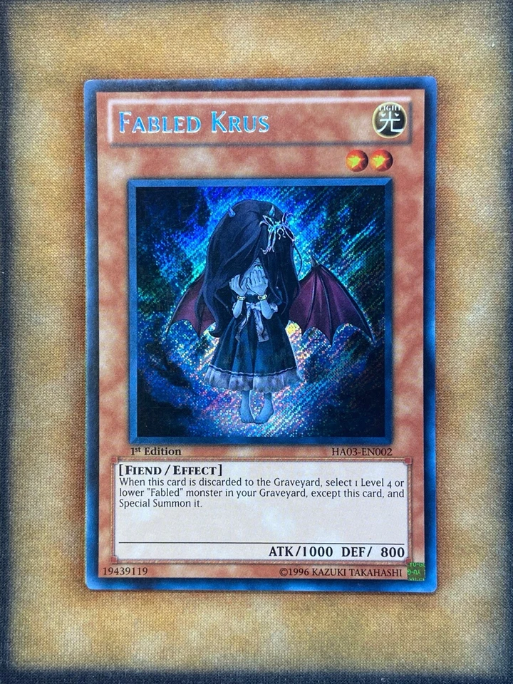 Yugioh Fabled Krus HA03-EN002 Secret Rare 1st Ed NM - Image 1 of 1