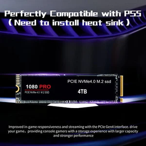 1080 PRO PCIe 4.0 NVMe M.2 SSD 1/2/4TB Dynamic Write Acceleration for Laptops - Afbeelding 1 van 20