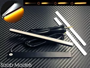 Dynamic Sequential White/Amber LED DRL Daytime Running Lights Signal for Saab - Foto 1 di 4