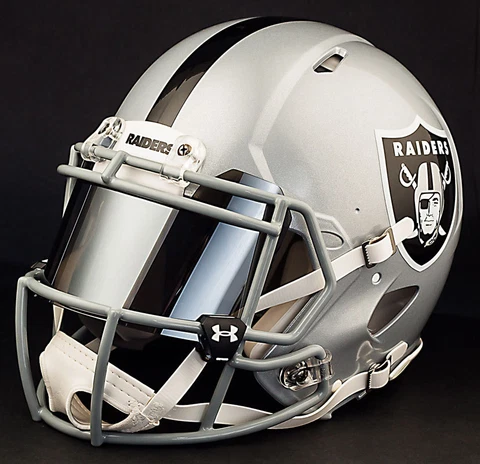 ***CUSTOM*** OAKLAND RAIDERS Full Size NFL Riddell SPEED Football Helmet Cover