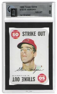 1968 Topps Game - Steve Hargan #15 - GIA 8 NM-MT - Cleveland Indians - Picture 1 of 2