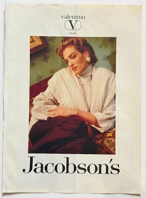 Publicidad impresa vintage 1990 Valentino Studio Jacobson's Foto 1 de 2