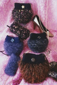 Fiber Trends Knitting Pattern AC-45 Night on the Town Felt Accessories - Bags + - Picture 1 of 2