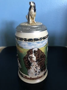 SPRINGER SPANIEL COLLECTIBLE STEIN THE HUNTERS COMPANION SERIES ANHEUSER BUSCH.. - Picture 1 of 6