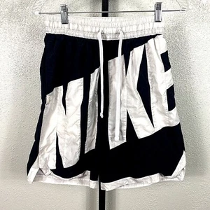 Vintage Nike Shorts BIG SPELLOUT Black White Mesh Lined Men's Small S - Picture 1 of 7