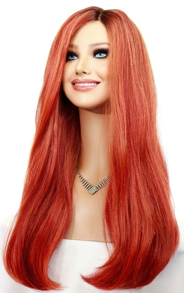 MANE FLAME Wig by HAIRDO Bright Red Rooted Lace Front & Mono Part
