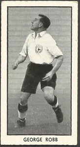 D C THOMSON-FAMOUS FOOTBALLERS-1956-#18-TOTTENHAM HOTSPUR & ENGLAND-GEORGE ROBB - Picture 1 of 2
