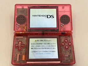 Nintendo DS Lite Console Pink Custom Transparent Clear w/ Stylus & Charger - Picture 1 of 8