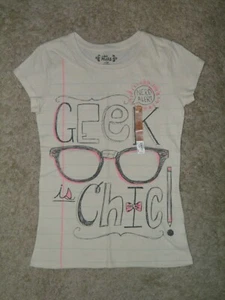 Girls Mudd Nerd Alert Geek is Chic Top Size L(14) NEW! - Picture 1 of 1