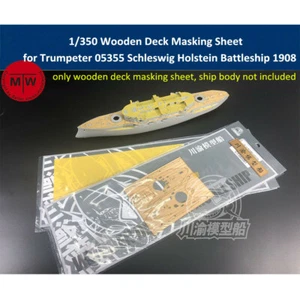 Hoja de enmascaramiento de cubierta de madera 1/350 para trompetista 05355 Schleswig Holstein 1908 - Imagen 1 de 7