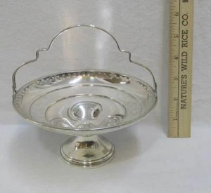 925 El-Sil-Co Sterling Silber Kompott Netzrand 166 Gramm gewichtet - Bild 1 von 5