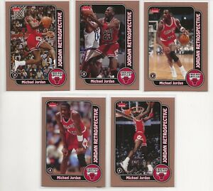 2008-09 Fleer Michael Jordan Retrospective Lot of 5 MJ Cards 1, 3, 4, 5, 10