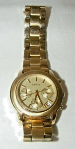 GOLD TONE DKNY NY 8330 CHRONOGRAPH WRIST WATCH - Picture 1 of 2