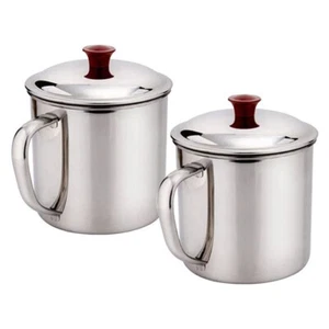 Stainless Steel Camping Mug Cup with Lid Enjoy your Favorite Beverages Outdoors - Picture 1 of 10