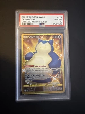 Snorlax (Secret) 224/198 Swsh06: Sword & Shield - Chilling Reign Holo - Image 1 of 2