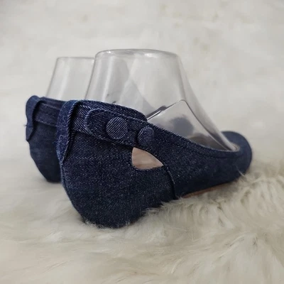ANDREA Denim Blue Wedge Heel Flats Womens Size US 6 - Image 1 of 4