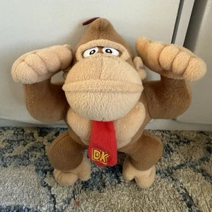 Nintendo Super Mario Bros Donkey Kong Plush 2018 Stuffed Toy 8” Bonanza Hanging - Picture 1 of 9
