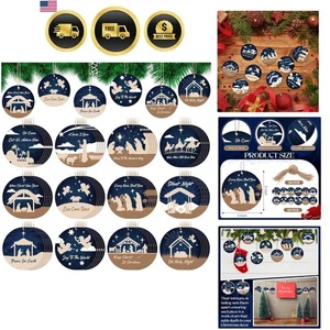 Krippenschmuck Christbaumschmuck Großpackung 60 Teile Holz religiös - Bild 1 von 9