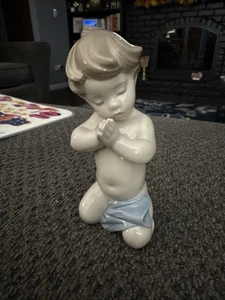 Vintage 1990er Lladro Figur A Child's Prayer #6496 nicht mehr produziert schneller Versand EUC - Bild 1 von 5