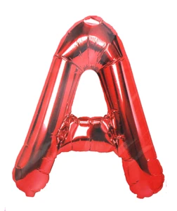 Palloncino lettera A rosso metal 35cm - Foto 1 di 2
