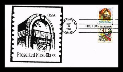 CUBIERTA DE EE. UU. JUKE BOX PRESORTED PRIMERA CLASE PRIMER DÍA EDICIÓN COMBO Foto 1 de 2