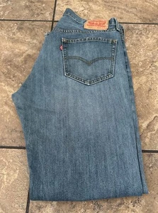 Levis 559 Jeans Mens 34x32 Blue Relaxed Fit Straight Medium Wash Fit 34X31 - Picture 1 of 7