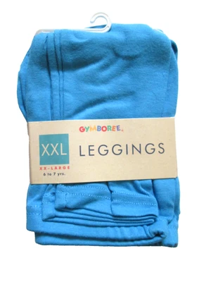 НОВЫЕ винтажные леггинсы Gymboree XXL 6-7 лет 90-е Spring Basics ярко-синие хлопок - Изображение 1 из 2