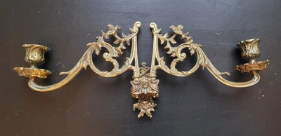 DOUBLE BOUGEOIR de PIANO en BRONZE XIXe signé - Photo 1/2